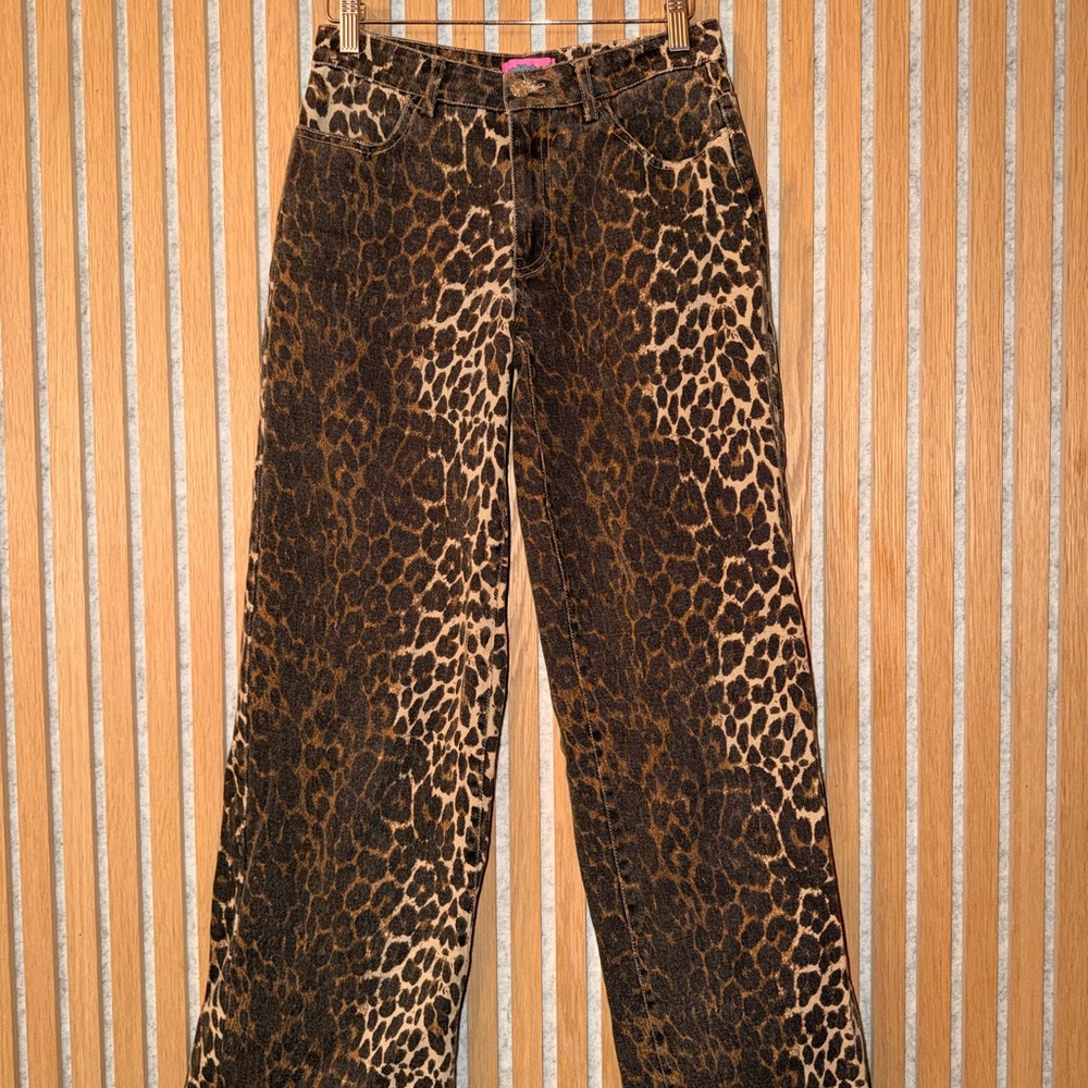 Edikted Leopard Print Pants